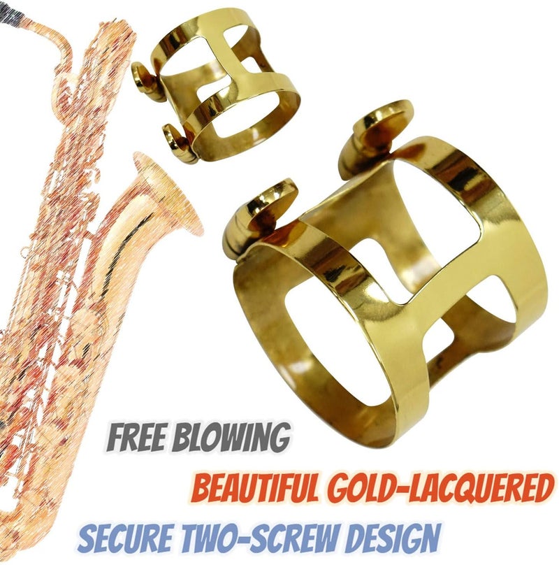 Libretto Baritone Saxophone Mouthpiece Kit: Standard Set With ABS 4C Mouthpiece, Plastic Cap, Gold Lacquered Ligature - Giftable, Finely Designed for Beginner and Intermediate - Image 3