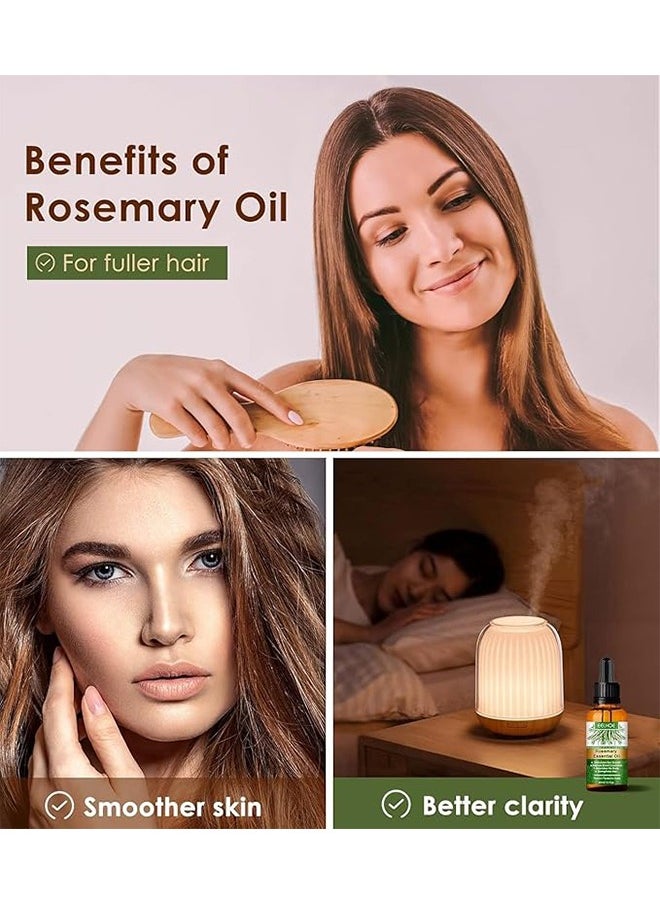 EELHOE - Rosemary Essential Oil, 100% Pure Organic and Natural, Stimulates Hair Growth, Dry Damaged, Hair Loss Treatment Care Oils - 30ML - Image 1