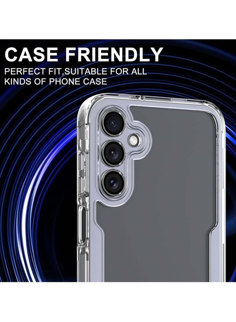 Wtech Samsung Galaxy A16 4G 2024 Premium Alloy Ring Camera Lens Tempered Glass Protector Shield - Clear/Black - Image 3