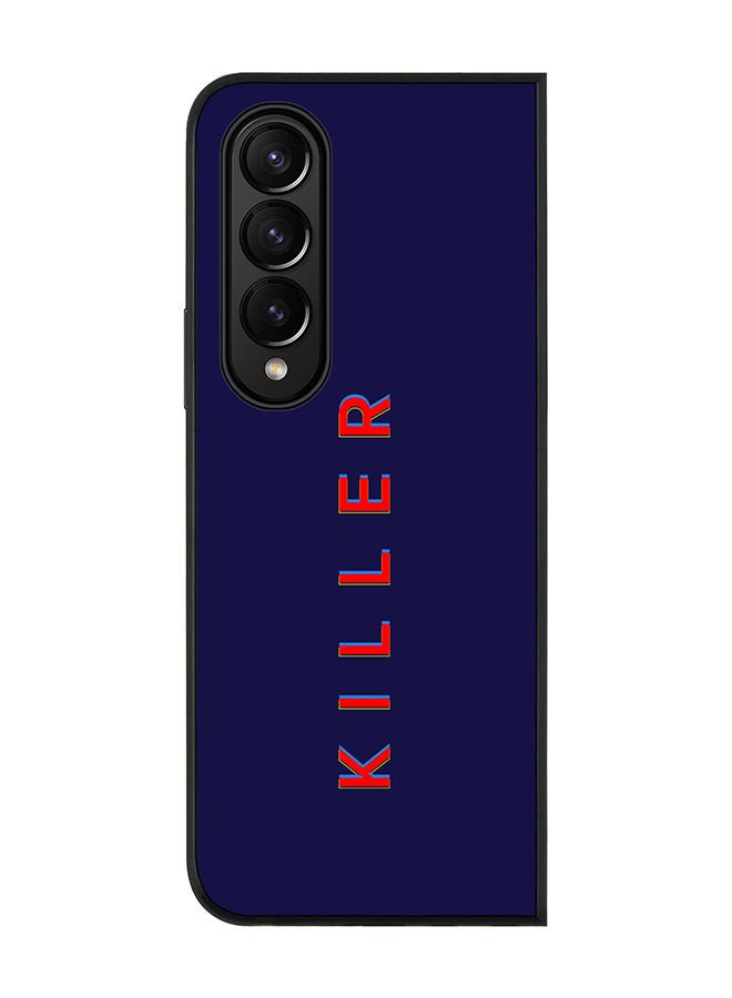 Stylizedd Rugged Black edge case for Samsung Galaxy Z Fold4 Slim fit Soft Case Flexible Rubber Edges Anti Drop TPU Gel Thin Cover - Killer - Image 1