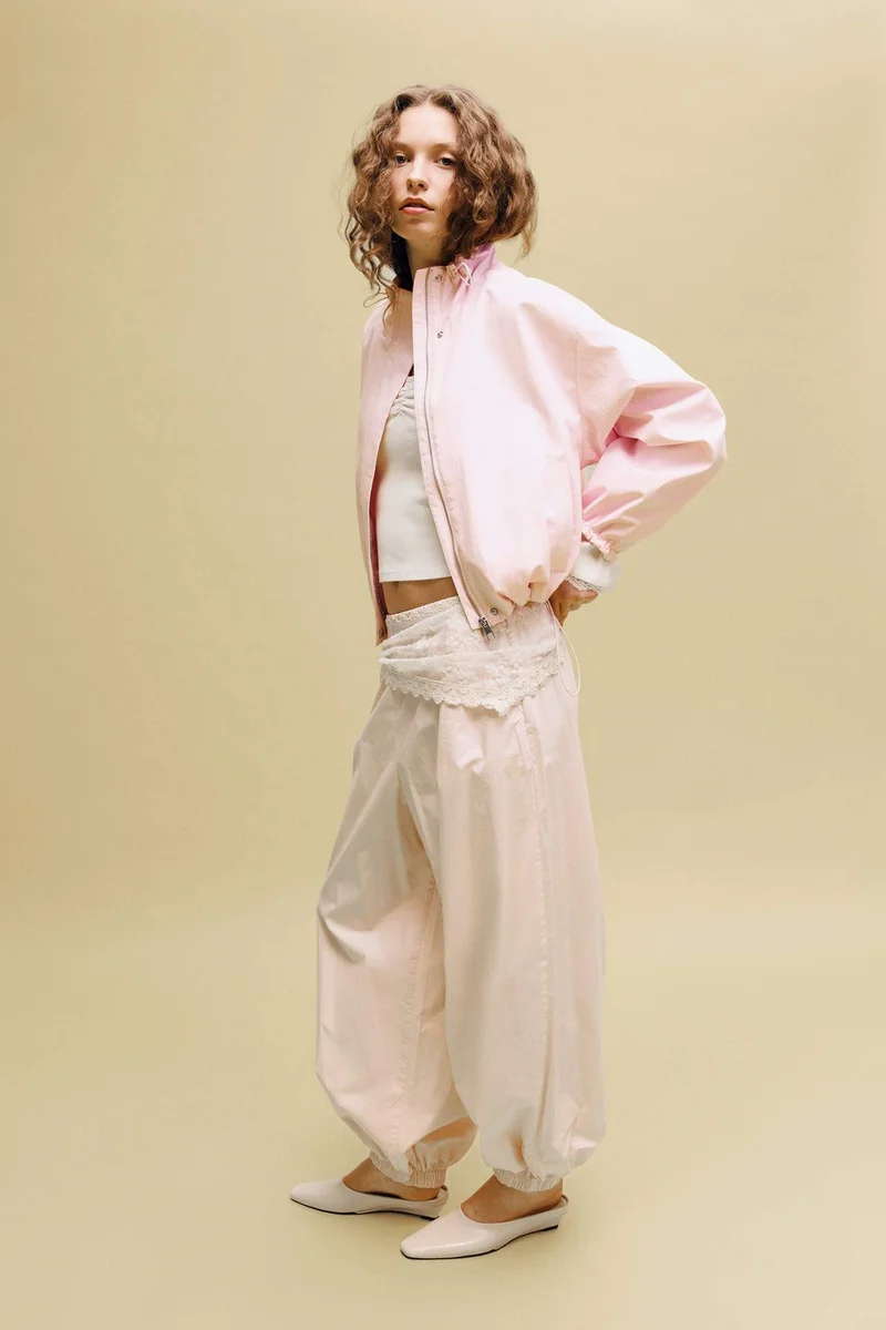 ديفاكتو Balloon Fit Normal Waist Poplin Trousers
