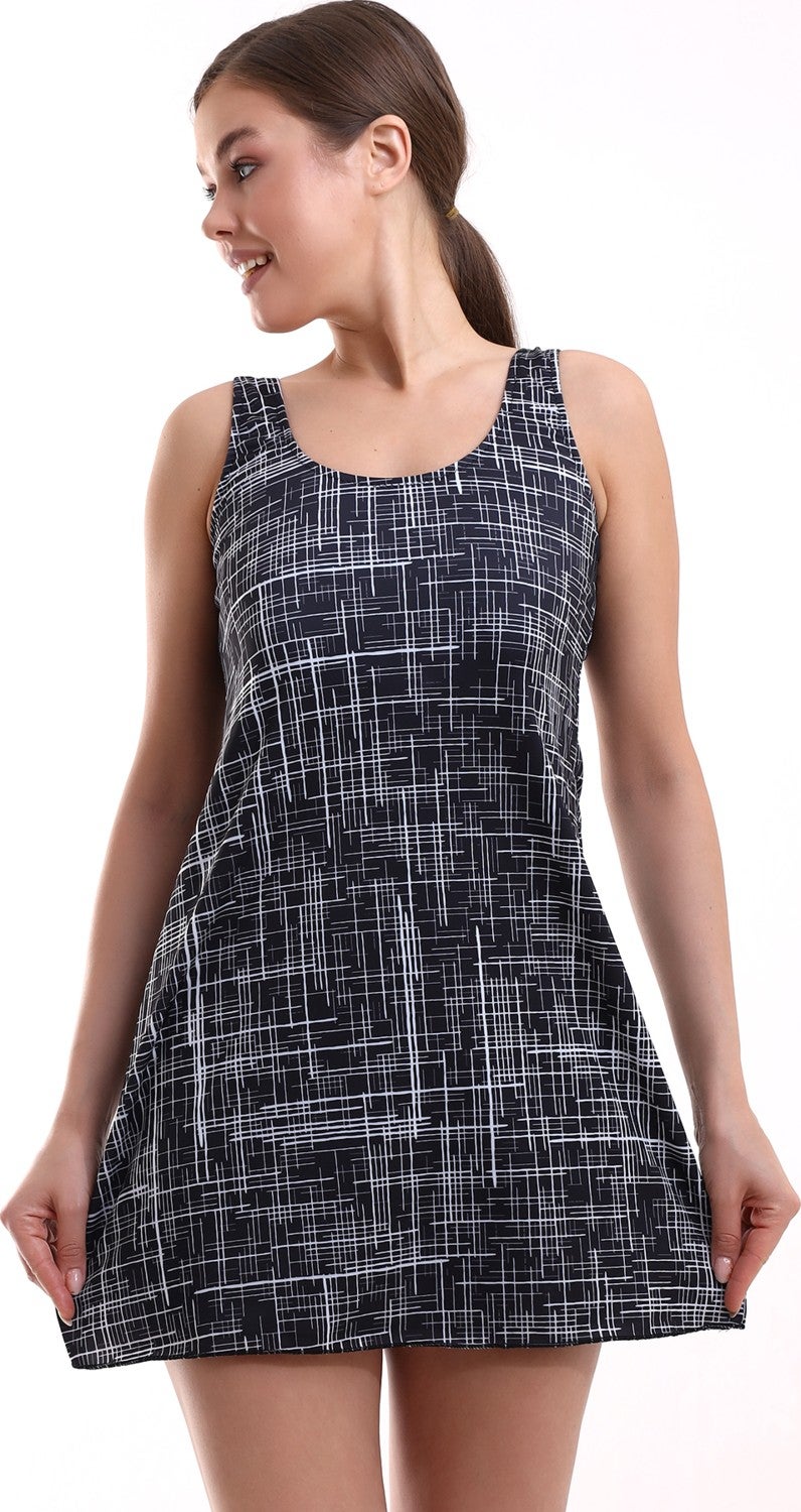 Aykum ,Women's Lycra Shorts One Piece Swimsuit with Combination Dress - Image 3