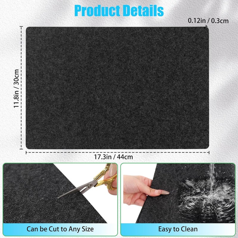 KIDOT 2 Pcs Heat Resistant Mat for Air Fryer, 12" x 17" Thickened Kitchen Countertop Protector Mat Cut to Fit, Non Slip Heat Proof Pad with Sliding Function for Blender, Coffee Maker, Toaster, Microwave - Image 3