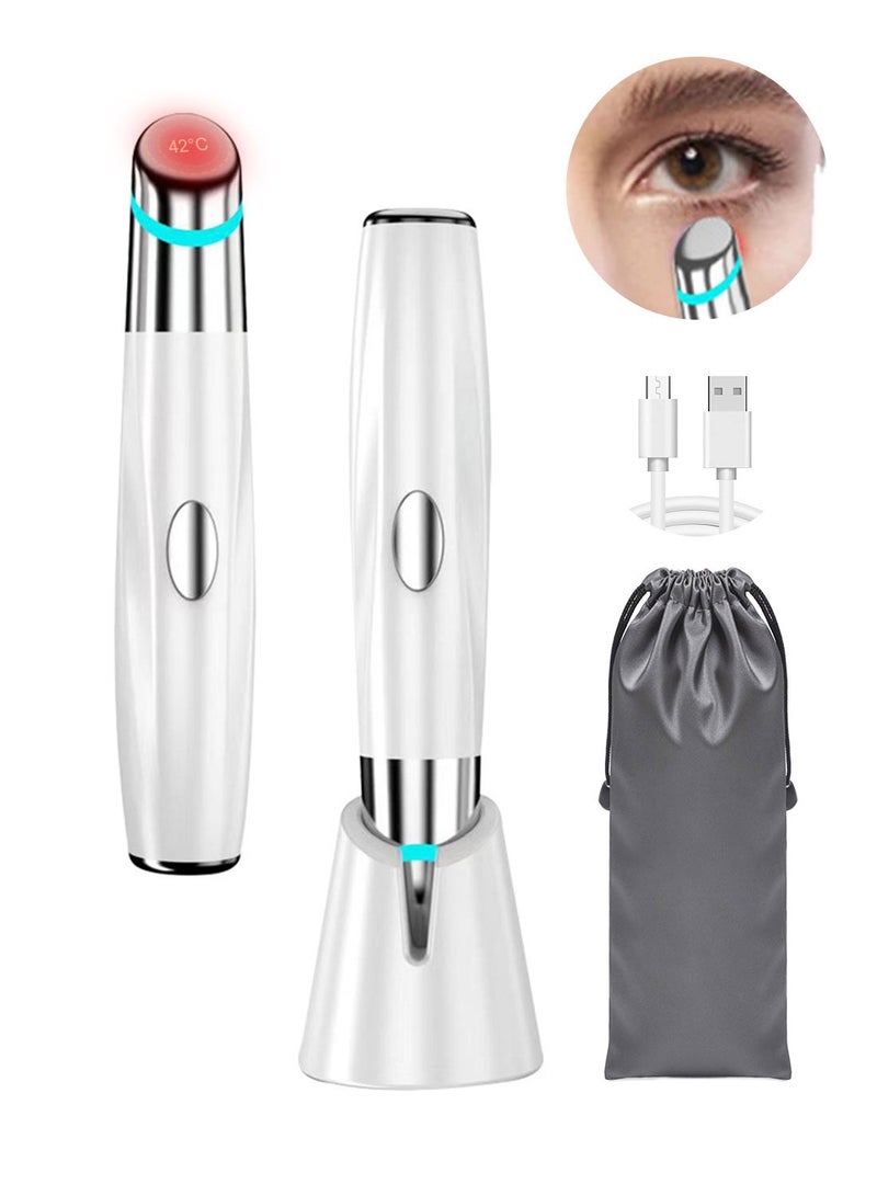 Syarme Eye and Facial Massage Tools, Ultrasonic Heating and Vibration Massage Stick, Rechargeable Portable Eye Lifting Stick, Used to Fade Dark Circles, Puffiness, Fine Lines, and Whiten - Image 1