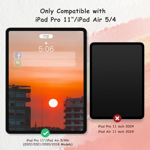 bersem 2 PACK Paperfeel Screen Protector for iPad Pro 11 inch (2022/2021/2020/2018 Models) / iPad Air 5th / 4th Generation (10.9 inch), Matte PET Film for Drawing, Anti-Glare, Easy Installation - Image 2