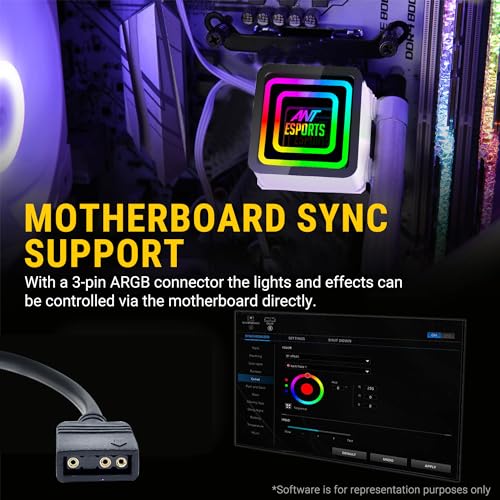 Ant Esports ICE Infinite 240 ARGB 240mm ARGB Liquid Cooler/AIO with Infinity Mirror- White | Support Intel & AMD CPU Socket AM5, AM4, AM3, LGA1700, 1200, 2066, 1151 - Image 5