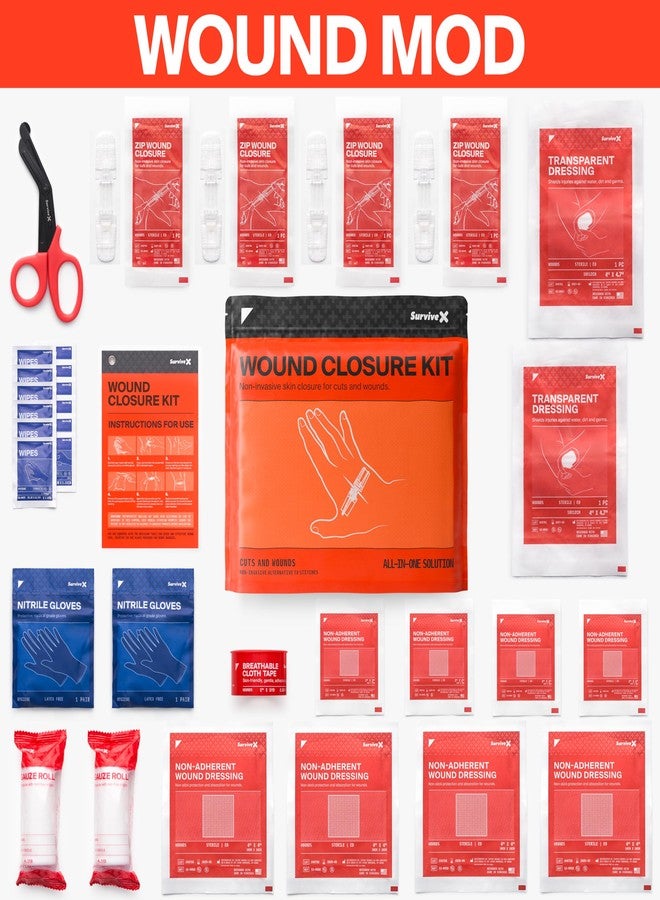 SurviveX Zip Stitch Wound Closure Strips - Repair Wounds Without Stitches - Zipstitch Sutures - Laceration Closure First Aid Kit - Image 2