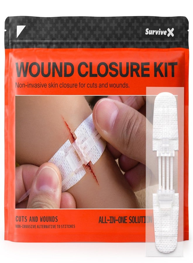 SurviveX Zip Stitch Wound Closure Strips - Repair Wounds Without Stitches - Zipstitch Sutures - Laceration Closure First Aid Kit - Image 1