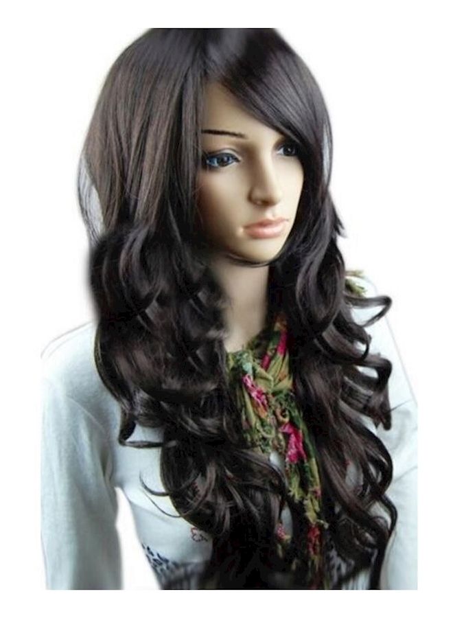 باروكة شعر طويل مجعدة أسود