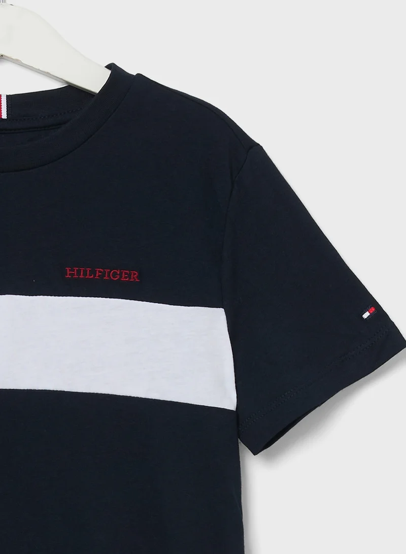 تومي هيلفيغر COLORBLOCK EMBROIDERY REG TEE SS