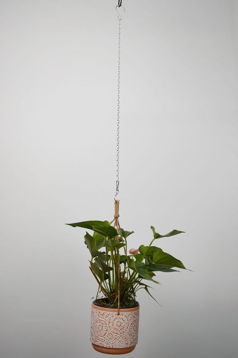 Sersberg Chain for Hanging Plants,25 Inch Silver Hanging Chain Basket Kits with Hooks for Bird Feeder Plant Extender Porch Wind Chime (Silver, 25 Inch-4PCS) - Image 5
