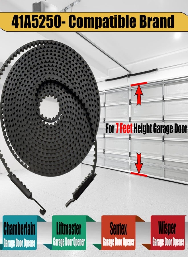 Blesseras Garage Door Belt Replacement (41A5250) for 7ft Door Compatible with Chamberlain/Craftsman/LiftMaster/Sentex Garage Door Opener, 237'' Long - Image 3