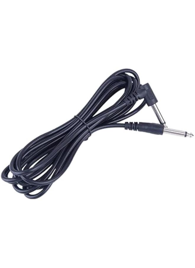 Generic - Straight to Right-Angled 6.35mm Male Cable Cord 6.35 Balanced Interconnect Line for Electric Guitar 1/4 Inch to 1/4 Inch Cable - Image 1