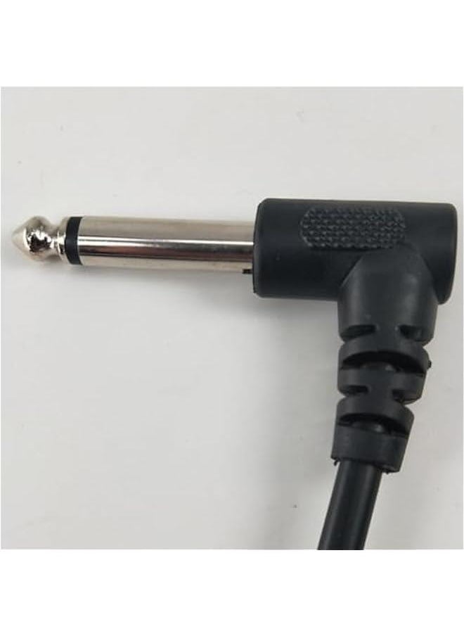 Generic - Straight to Right-Angled 6.35mm Male Cable Cord 6.35 Balanced Interconnect Line for Electric Guitar 1/4 Inch to 1/4 Inch Cable - Image 1
