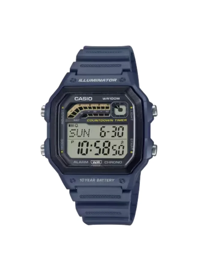 كاسيو Men's Resin Digital Watch WS-1600H-2AVDF - 42.1 mm