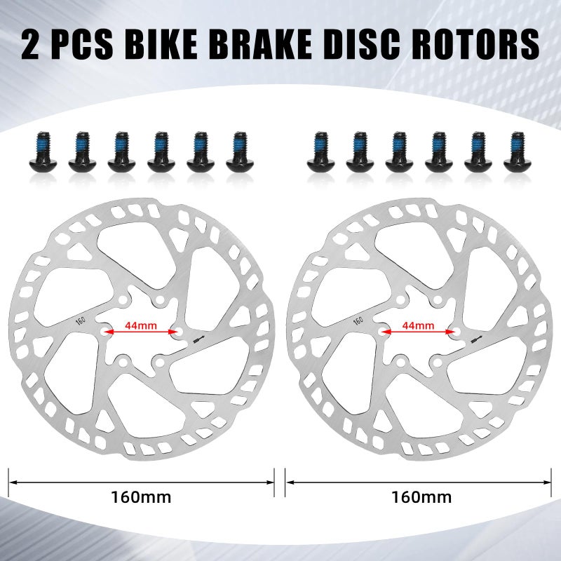 ZTZ MTB Hydraulic Disc Brake Set, Dual Piston Hydraulic Brake Kit with 160mm Rotors for Mountain Bikeï¼ˆLeft Front 850mm and Right Rear 1550mmï¼‰ (Front+Rear) - Image 5