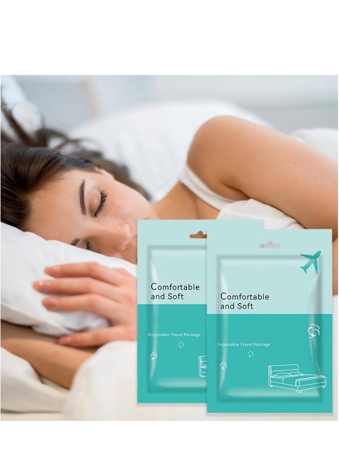 4 Pack Travel Disposable Bedding Set, Disposable Sheets for Bed Bedding Cover Portable Bedspread, Disposable Bedding Set with 2 Bed Sheet 2 Quilt Cover and 4 Pillowcase for Travel