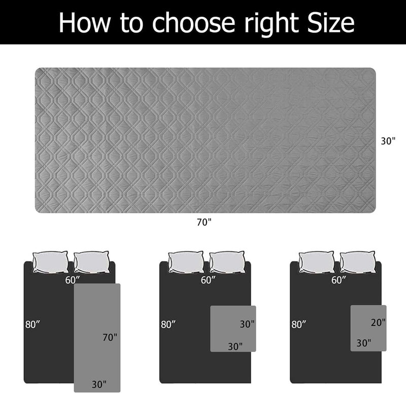 KolorFish Waterproof Dog Bed Cover Pet Blanket for Furniture Bed Couch Sofa Reversible (Grey+Dark Grey) 30X70 Inch - Image 4