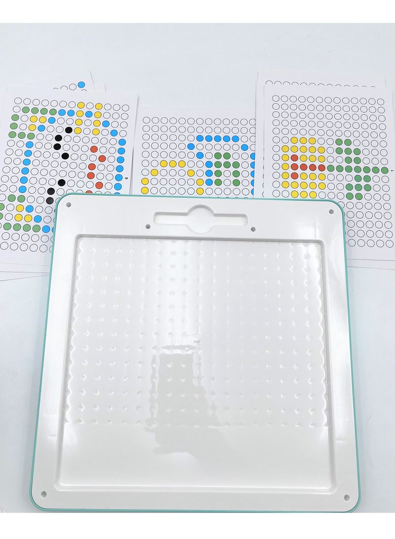 ماجنيتك لوحة رسم مغناطيسية استخدم القلم المغناطيسي للتحكم في لعبة الشطرنج الملونة لتشكيل أنماط مختلفة، - Image 3