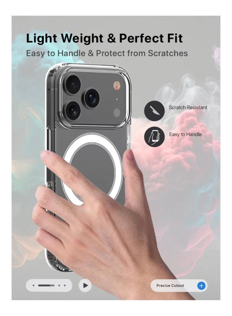 iPhone 17 Pro Max Case Clear Magsafe Ultra Thin Cover Anti-Yellowing Magnetic Cases with Screen Protector and Camera Lens Protector, Full Coverage Set for Apple iPhone 17 Pro Max 6.9 inch - Image 3