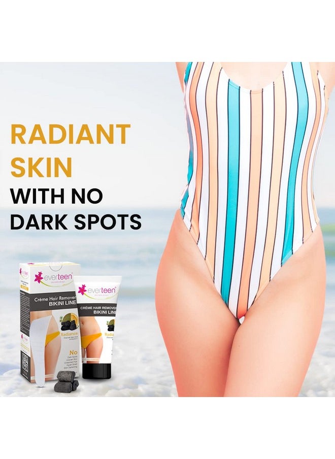 everteen Radiance Bikini Line Hair Remover Creme With Charcoal, Kojic Acid And Vitamin C - 50 G  - Image 2