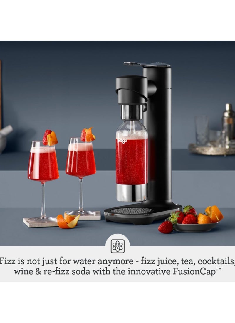 Sage The InFizz Fusion Home Soda Maker - for Sparkling Water, Juice, Tea, Cocktails and All Fizzy Drinks, Black Truffle - UAE Version, 2 Year Manufacturer Warranty  - Image 2