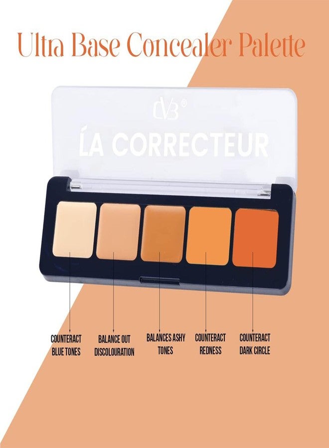 CVB Color Corrector/Concealer Palette For Discoloration, Dark Circles, Redness and Spots Full Face Coverage Color-Correcting Concealer 5 in 1 C104 (Multicolor 02) - Image 3