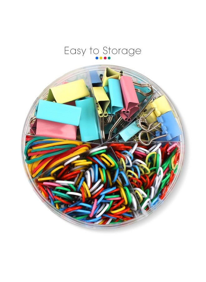 Joyberg 300 Pcs Paper Clips, Binder Clips And Rubber Bands, Office Supply Set, Paper Clips And Paper Clamps, School Supplies Office Supplies Teacher Supplies For Office Desk Essentials (Assorted Sizes) - Image 3