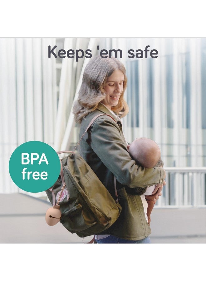 Baby Uma حافظة مصاصة سيليكون بيبي أومّا - خالية من BPA، آمنة للغسل في غسالة الصحون وحافظة مصاصة عالمية لحقيبة الحفاضات، تناسب 2 مصاصة - Image 5