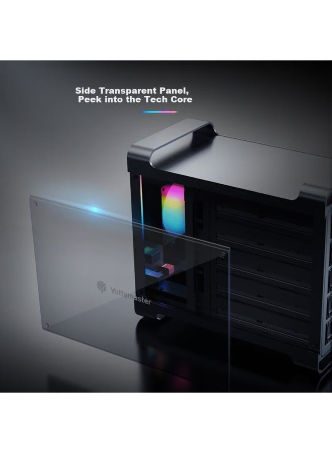 Yottamaster 2.5/3.5 Inch Sata Hdd/ssd Enclosure Gaming Edition Rgb 4-bay External Hard Drive Dock Df4u3 For Laptop And Desktop - Image 2