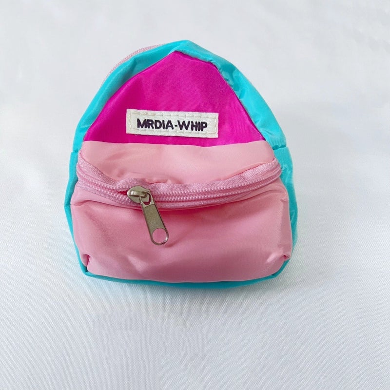Trendy Cool Contrasting Color Small School Bag Creative Key Coin Purse Car Key Bag Student Backpack Pendant Mobile Phone Lanyard - Image 3
