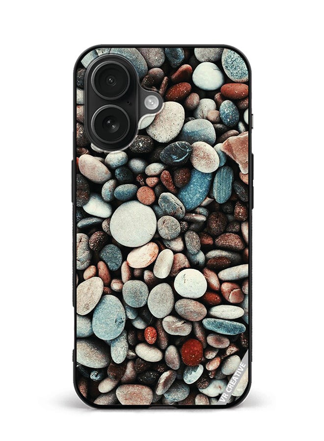 VR CREATIVE Protective Case Cover For Apple iPhone 16 Pebbles Design Multicolour