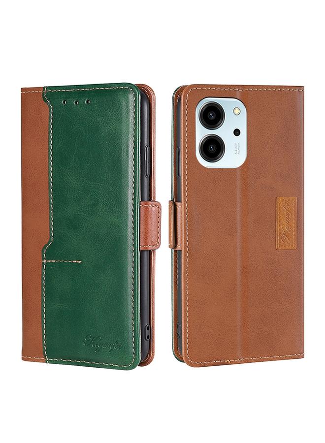 S-TOP Case For Honor 80 SE Contrast Color Side Buckle Leather Phone Case - Image 1