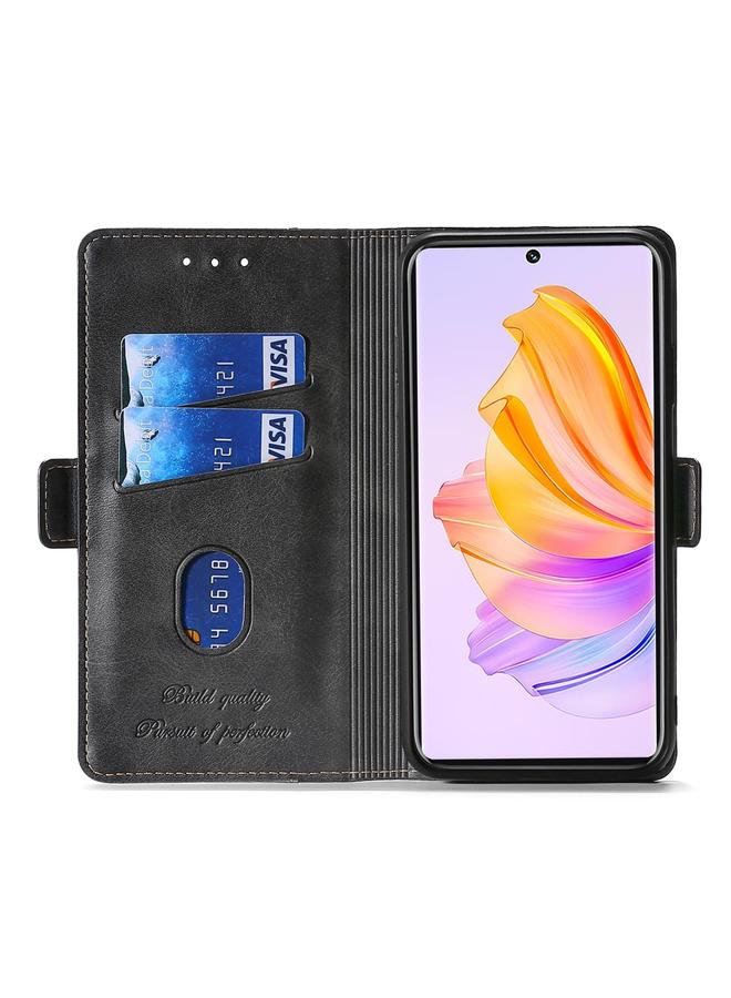 S-TOP Case For Honor 80 SE Contrast Color Side Buckle Leather Phone Case - Image 5