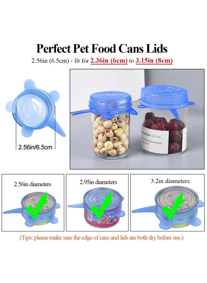 Adpartner Silicone Can Lids (10 Pack, 2.6'' Diameter), Reusable Stretch Lids for Pet Food Cans, Yogurt Jars & Mason Jars - Image 2