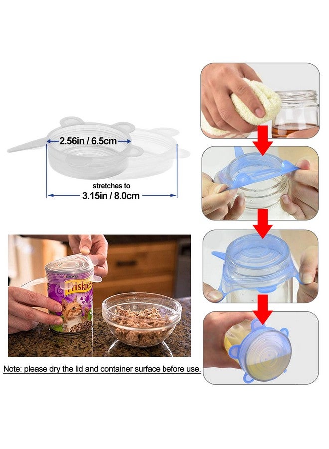 Adpartner Silicone Can Lids (10 Pack, 2.6'' Diameter), Reusable Stretch Lids for Pet Food Cans, Yogurt Jars & Mason Jars - Image 3