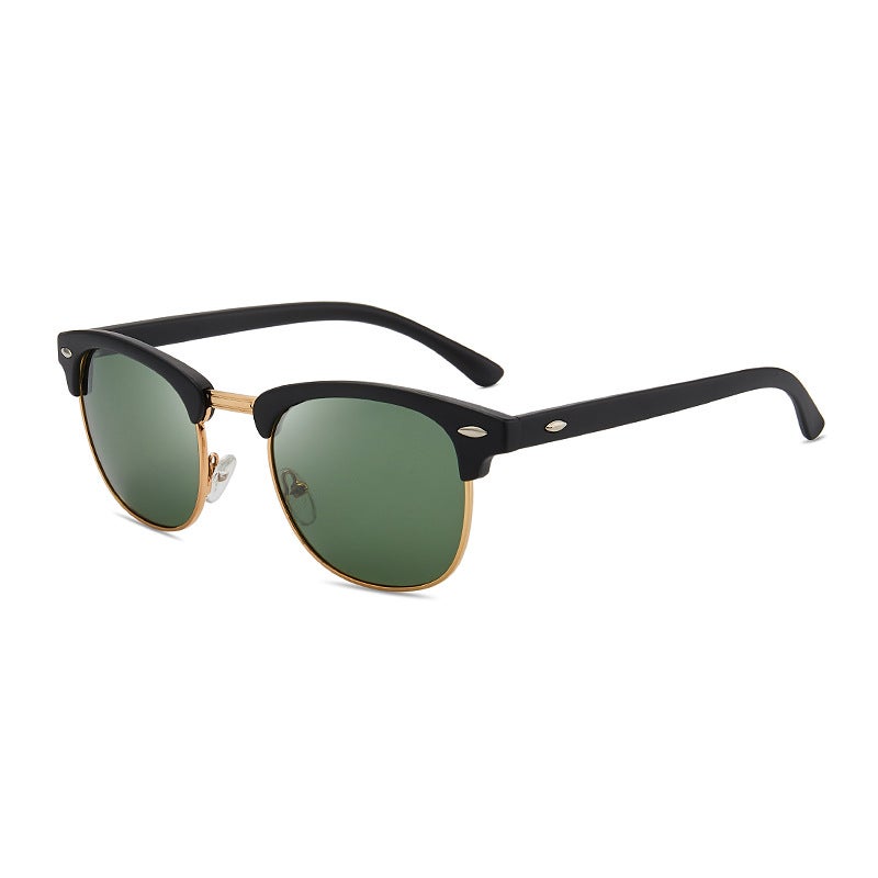 Generic Mens 3016 Polarized Sunglasses UV ProtectionSand black-dark green Sand black-dark green 