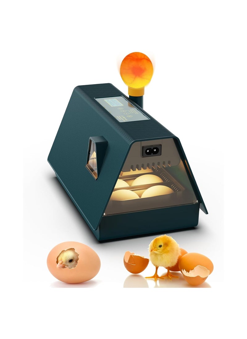 SYOSI - Egg Incubator, Incubators for 10 Hatching Eggs, With Automatic Egg Turning, Humidity and Temperature Control, Come with Egg Candler Incubator for Chicken Eggs Quail Duck, with LED light - Image 1