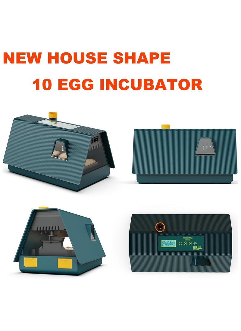 SYOSI - Egg Incubator, Incubators for 10 Hatching Eggs, With Automatic Egg Turning, Humidity and Temperature Control, Come with Egg Candler Incubator for Chicken Eggs Quail Duck, with LED light - Image 1