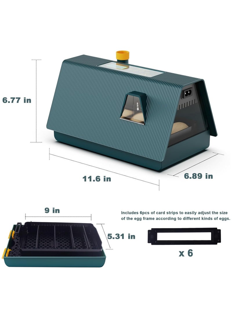 SYOSI - Egg Incubator, Incubators for 10 Hatching Eggs, With Automatic Egg Turning, Humidity and Temperature Control, Come with Egg Candler Incubator for Chicken Eggs Quail Duck, with LED light - Image 1