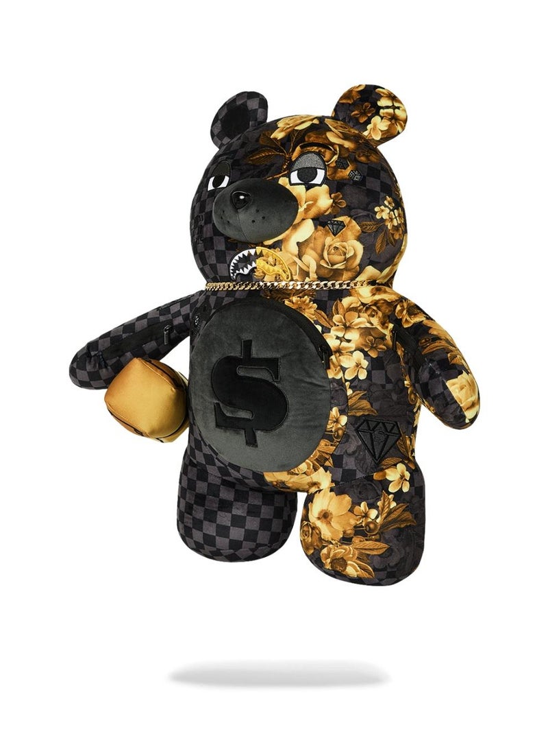 SPRAYGROUND GOLD FLORAL REMIX MONEYBEAR BACKPACK - Image 3
