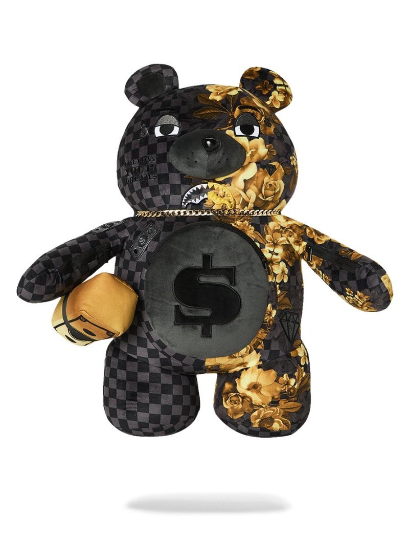 SPRAYGROUND GOLD FLORAL REMIX MONEYBEAR BACKPACK - Image 1