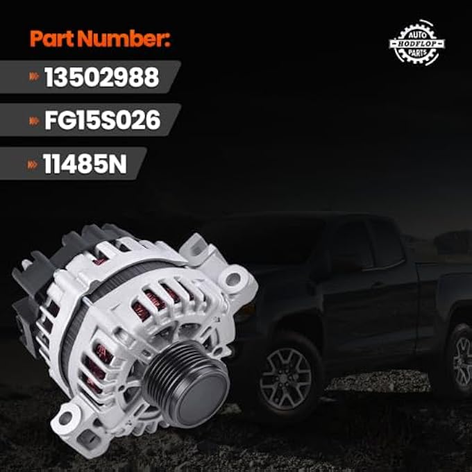 hodflop 13502988 Alternator Compatible with Chevy Camaro 2010-2012 3.6L, Colorado 2015-2016 3.6L & GMC Canyon 2015-2016 3.6L 12V 150A Clockwise, Replace# FG15S026 11485N - Image 3