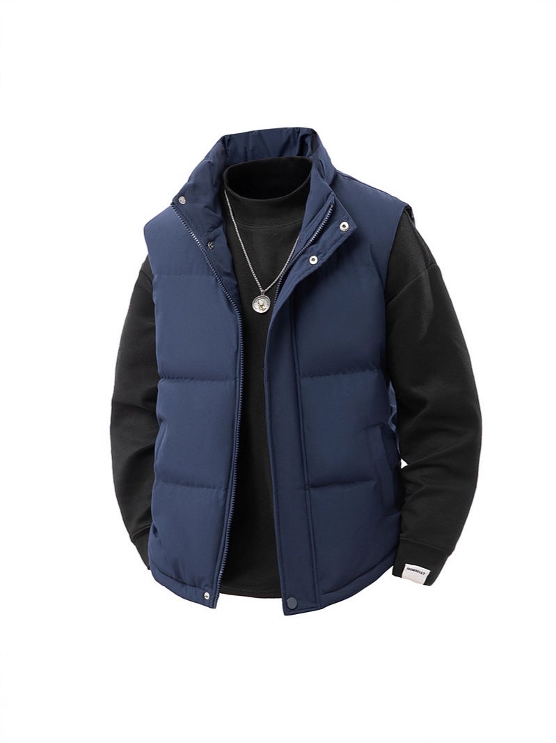Plus-Size Vest New Style Men'S Winter Loose Cotton Jacket Trendy Couple Style Thickened Warm Vest Jacket For Men - Image 3