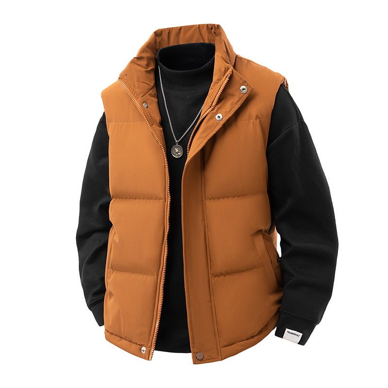 Plus-Size Vest New Style Men'S Winter Loose Cotton Jacket Trendy Couple Style Thickened Warm Vest Jacket For Men - Image 1