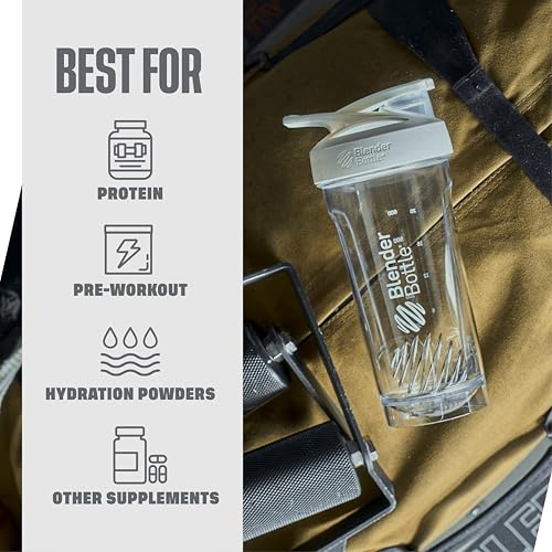 BlenderBottle Sport Shaker Bottle with Wire Whisk, 24-Ounce, White – Protein Shakes & Hydration for Athletes & Fitness Enthusiasts, Easy Mixing, Durable & Lightweight, Lockable Lid - Image 5