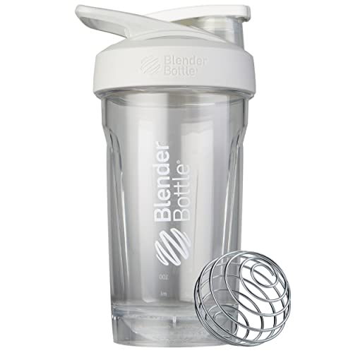 BlenderBottle Sport Shaker Bottle with Wire Whisk, 24-Ounce, White – Protein Shakes & Hydration for Athletes & Fitness Enthusiasts, Easy Mixing, Durable & Lightweight, Lockable Lid - Image 1