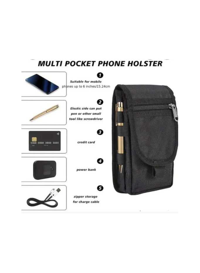 Large Capacity Men's Wallet With Iphone Pouch, Multi Compartment Cards - Image 2