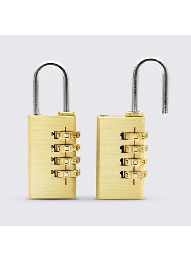 PROMASS Numeric Padlock, Brass Combination Lock 20mm, 3-Dial Keyless Security for Travel, Luggage, Lockers, Gym, Cabinets, and Toolboxes – Durable Safety Lock for Home, Office, and Outdoor Use 