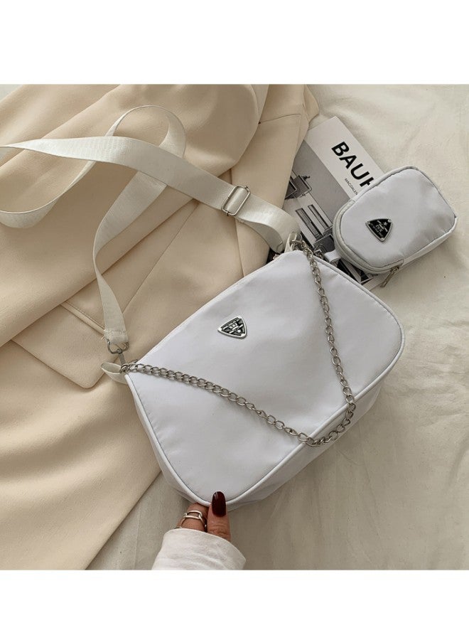 WAOKN Fashion and popular summer Korean handbag women's bag all-match two-piece set fashion chain shoulder Messenger bag,Fashion and popular summer Korean handbag women's bag all-match two-piece set fashion chain shoulder Messenger bag - Image 2